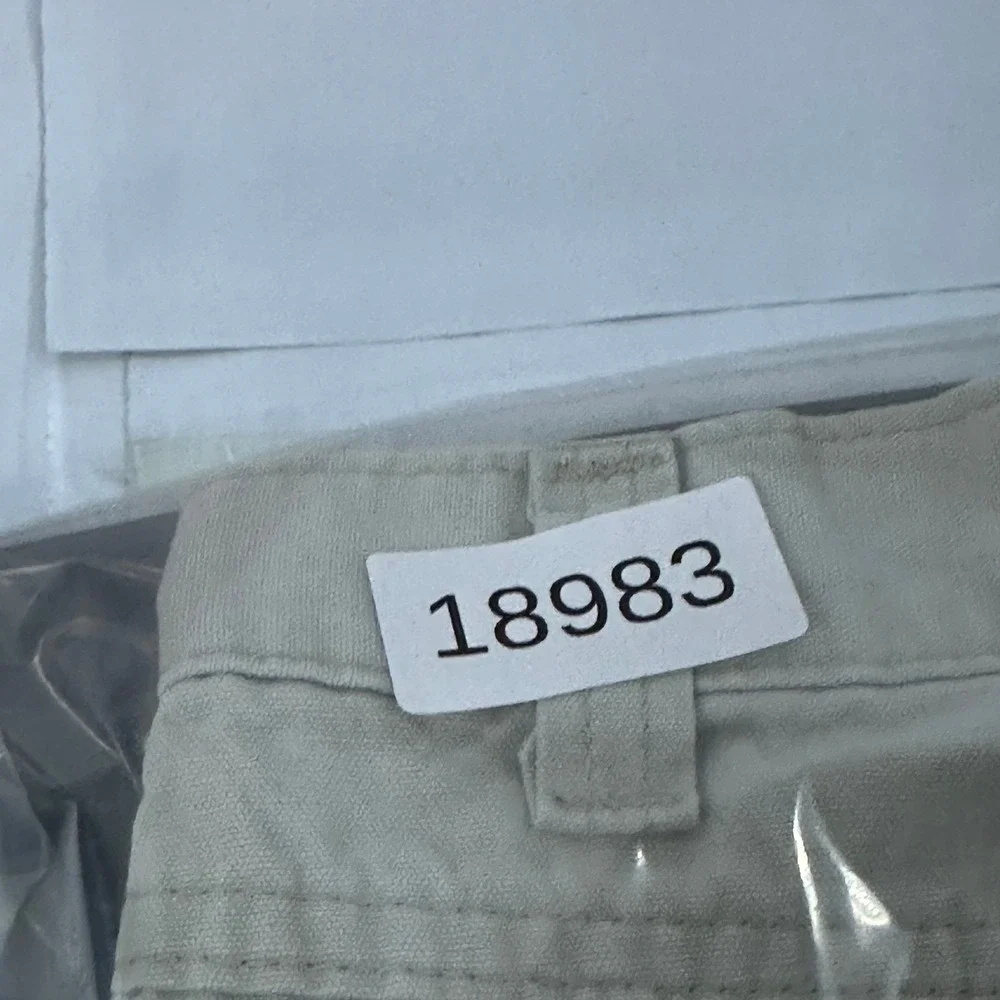 Lee Cargo Shorts Womens Size 8 M Tan Khaki High Waisted Cotton Utility USA Made